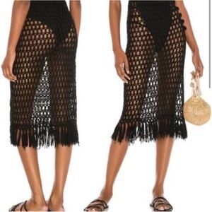 NWOT Revolve Superdown Crochet Midi Skirt S